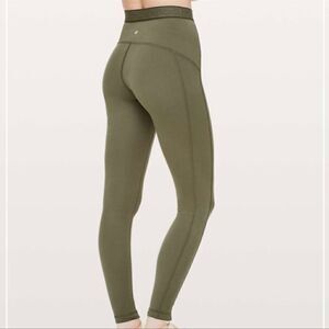 Lululemon Principal Dancer Golden Lining High Rise Tight Armory 28” Size 4